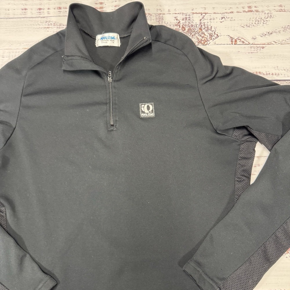 Pearl Izumi Women's 1/4 Zip Long Sleeve Black Riding Pullover Hi Low Size Large - Picture 2 of 10